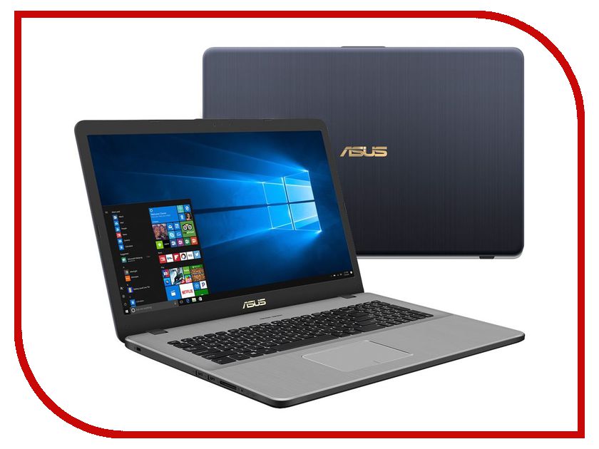 фото Ноутбук ASUS XMAS VivoBook Pro 17 N705UN-GC023T 90NB0GV1-M00230 (Intel Core i5-7200U 2.5 GHz/8192Mb/1000Gb/No ODD/nVidia GeForce MX150 2048Mb/Wi-Fi/Bluetooth/Cam/17.3/1920x1080/Windows 10 64-bit)