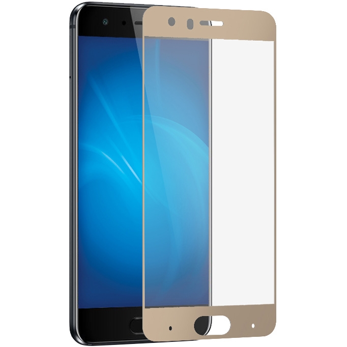 

Аксессуар Закаленное стекло DF для Honor 9 Full Screen hwColor-20 Gold, hwColor-20