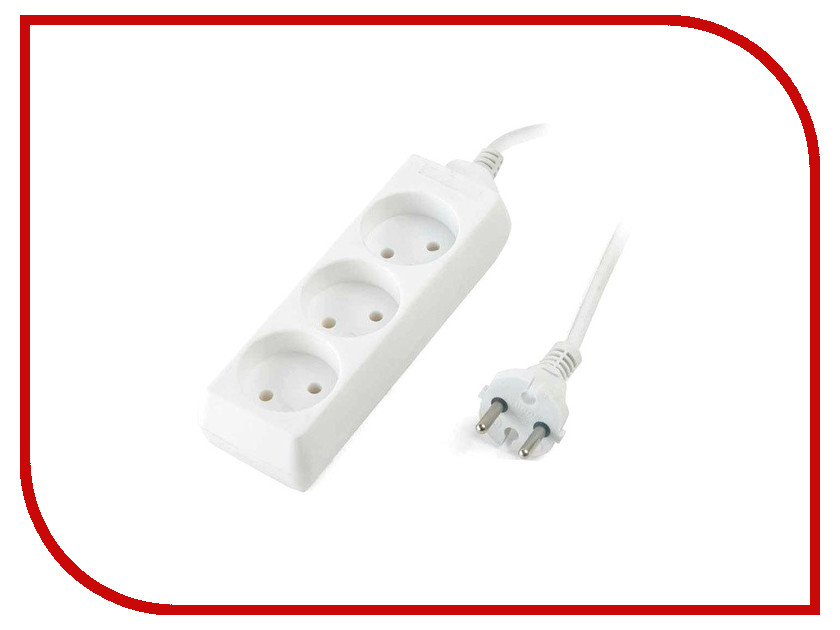 

Удлинитель SUPRA 3 Sockets 5m White S-3-5M