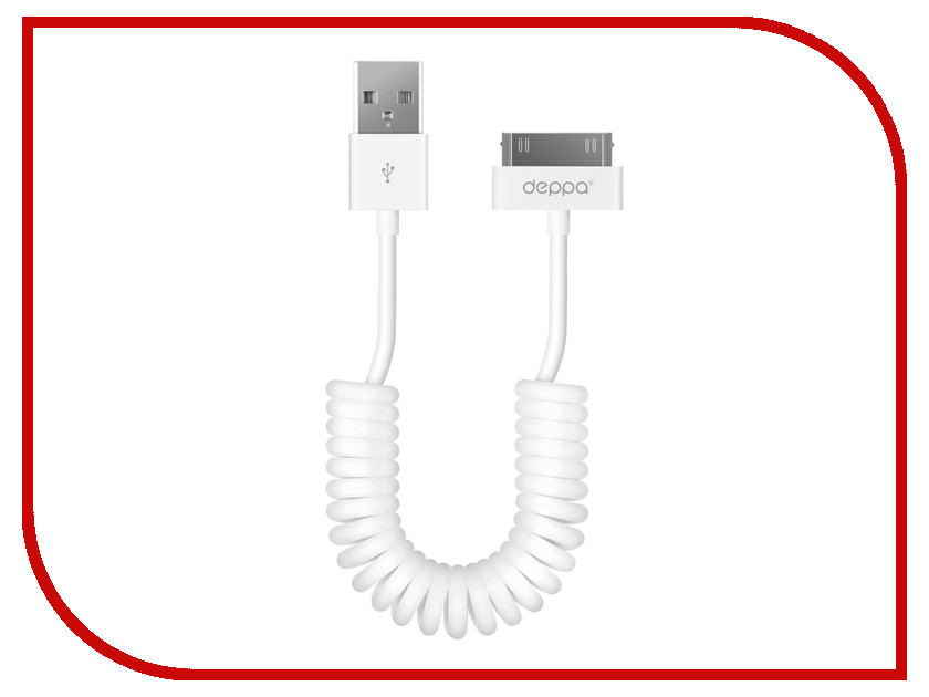 

Аксессуар Deppa USB - 30-pin 1.5m White DEP-72118