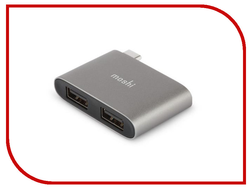 

Аксессуар Moshi USB Type-C - Dual USB-A Grey 99MO084214