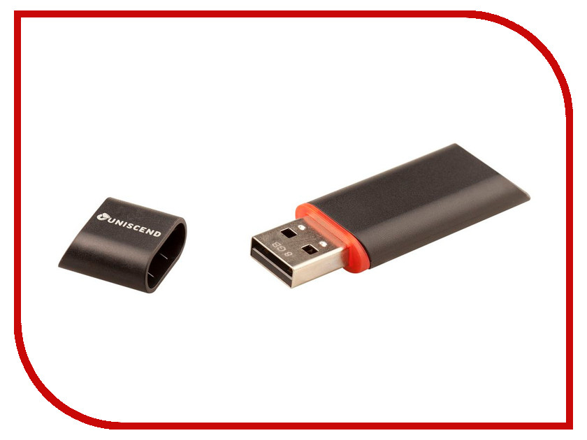 

USB Flash Drive 8Gb - Uniscend Slalom Black-Red 5942.58