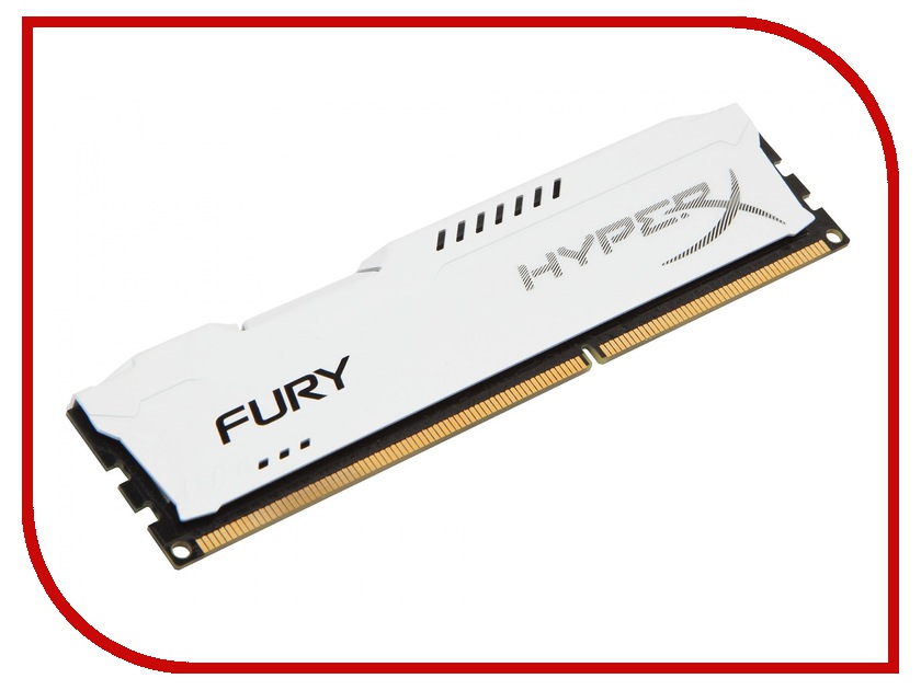 фото Модуль памяти Kingston HyperX Fury White Series DDR4 DIMM 2666MHz PC4-21300 CL16 - 8Gb HX426C16FW2/8