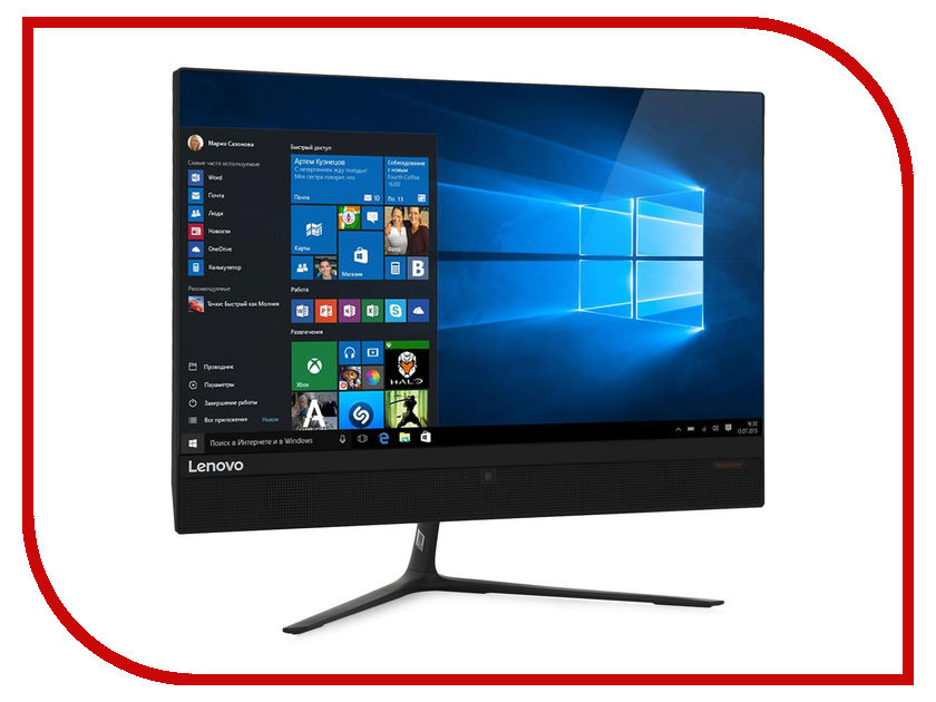 фото Моноблок Lenovo IdeaCentre 510-23ISH Black F0CD00GURK (Intel Core i3-7100T 3.4 GHz/4096Mb/1000Gb/DVD-RW/nVidia GeForce GT 940М 2048Mb/Wi-Fi/Bluetooth/Cam/23.0/1920x1080/Windows 10 Home 64-bit)