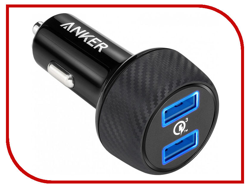 фото Зарядное устройство Anker PowerDrive 2XUSB 39W Black A2228H11