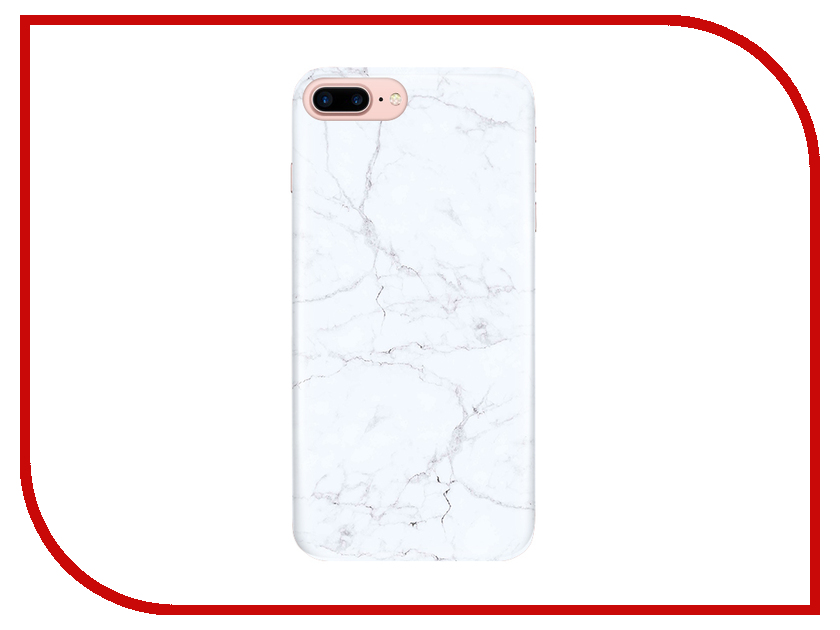 фото Аксессуар Чехол With Love. Moscow для Apple iPhone 7 Plus / 8 Plus White Marble 2085