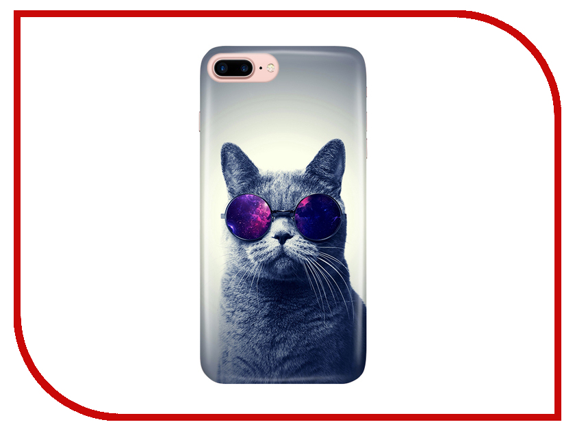 фото Аксессуар Чехол With Love. Moscow для Apple iPhone 7 Plus / 8 Plus Cat with Glasses 2101