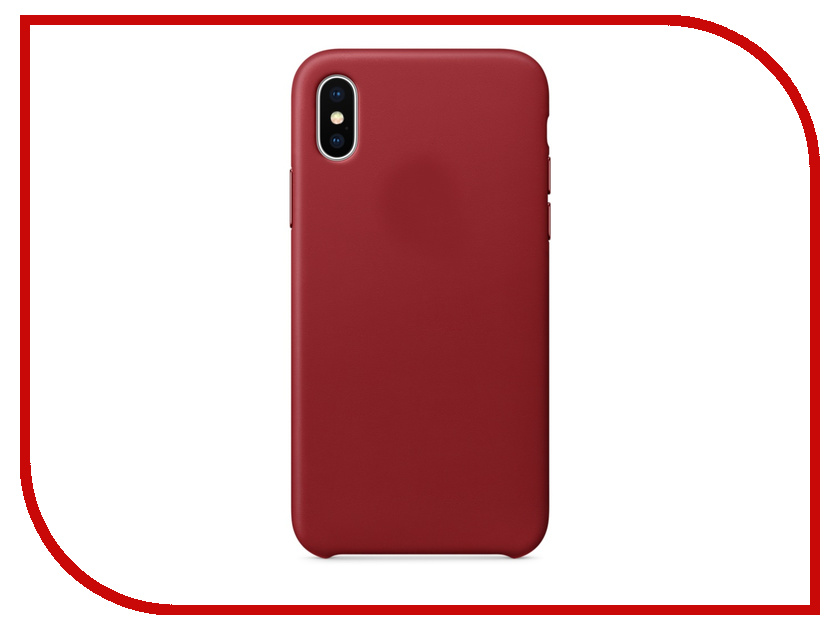 фото Аксессуар Чехол APPLE iPhone X Leather Case Product Red MQTE2ZM/A