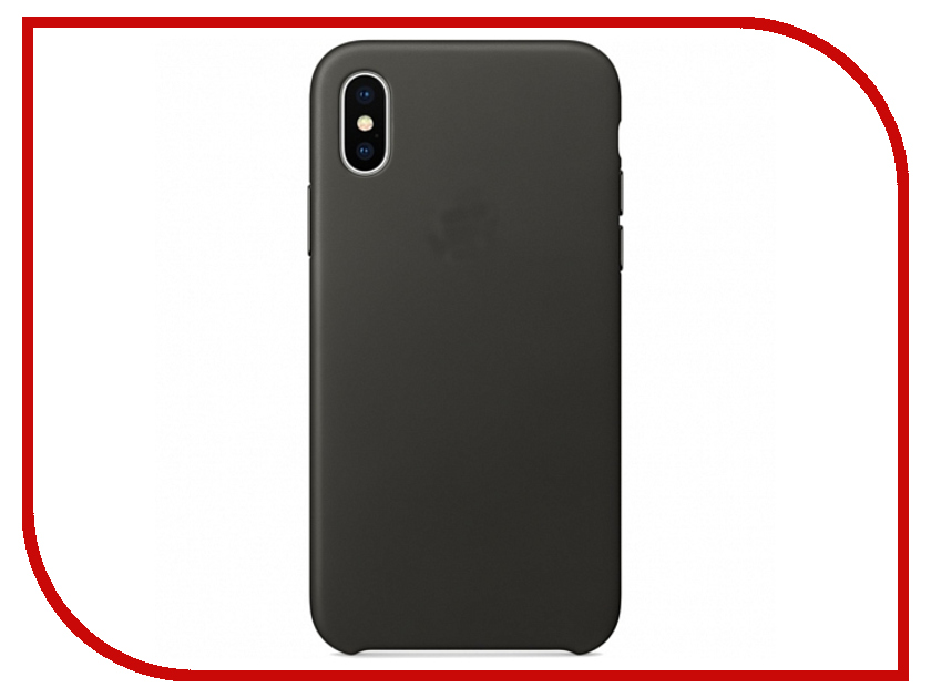 фото Аксессуар Чехол APPLE iPhone X Leather Case Charcoal Gray MQTF2ZM/A