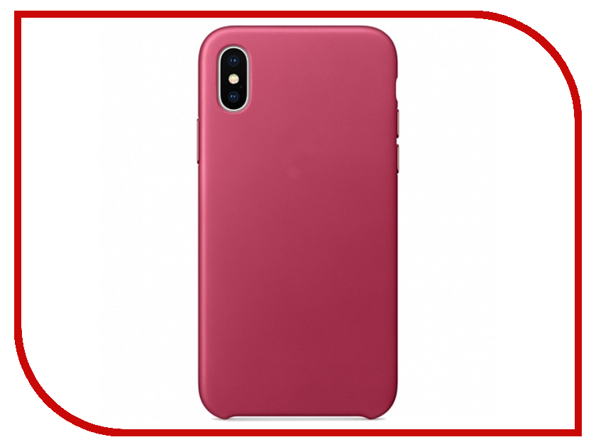 фото Аксессуар Чехол APPLE iPhone X Leather Case Pink Fuchsia MQTJ2ZM/A