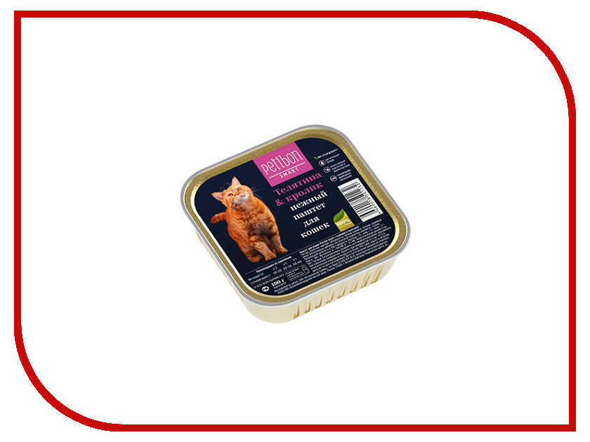

Корм Petibon Smart Паштет Телятина Кролик 100g для кошек