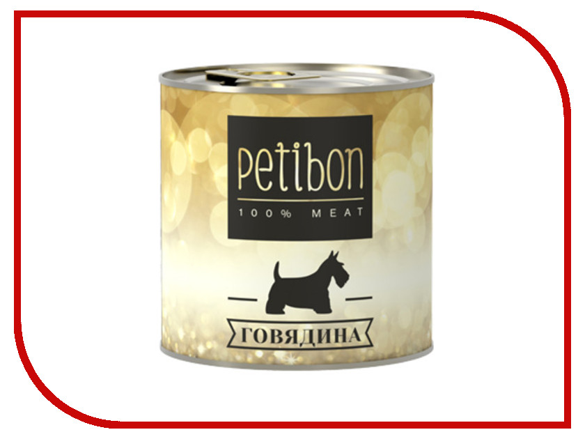 

Корм Petibon 100% Meat Говядина в желе 240g для собак