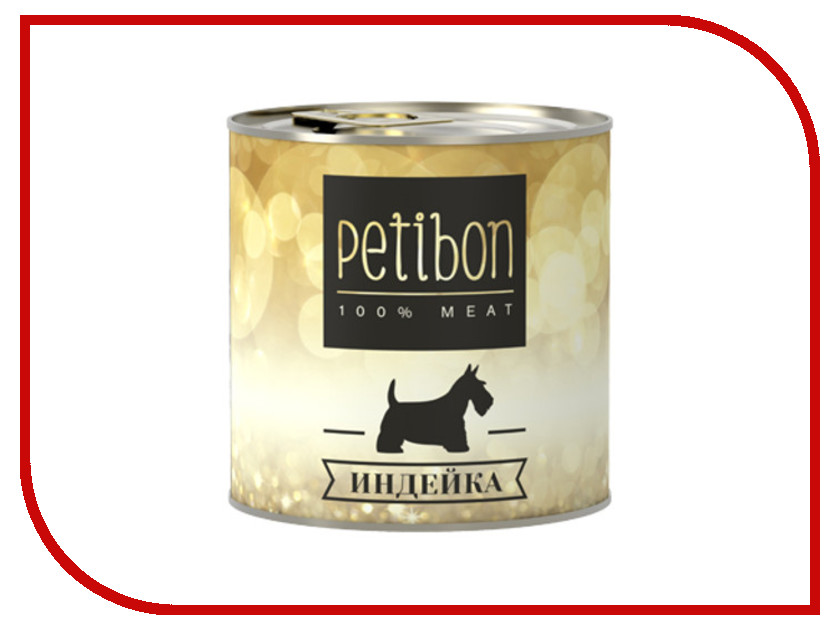 

Корм Petibon 100% Meat Индейка в желе 240g для собак