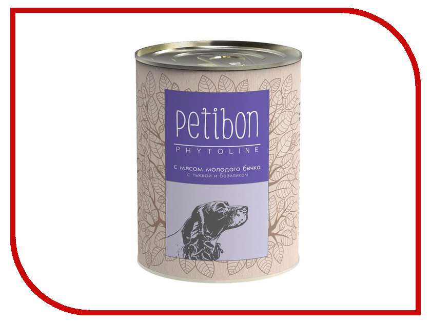 

Корм Petibon Phytoline Мясо молодого бычка 340g для собак