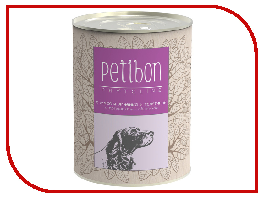 

Корм Petibon Phytoline Янёнок Телятина 340g для собак