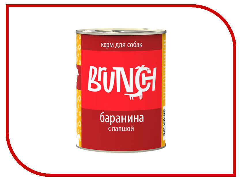 

Корм Brunch Баранина с лапшой 340g для собак