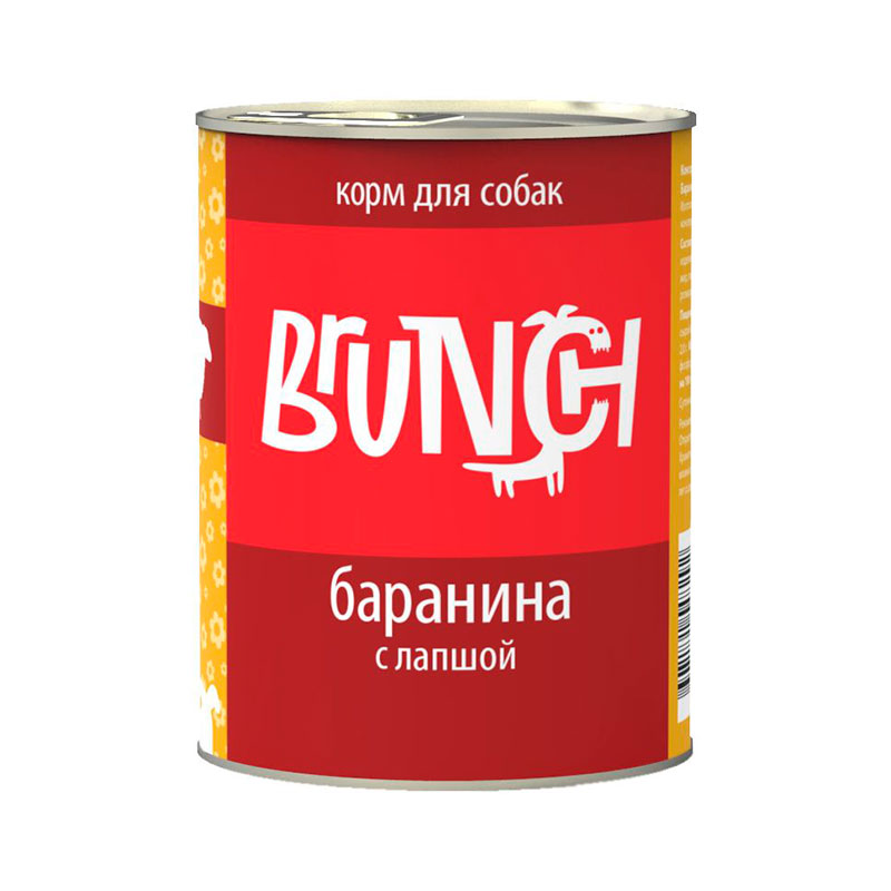 

Корм Brunch Баранина с лапшой 340g для собак, Баранина с лапшой