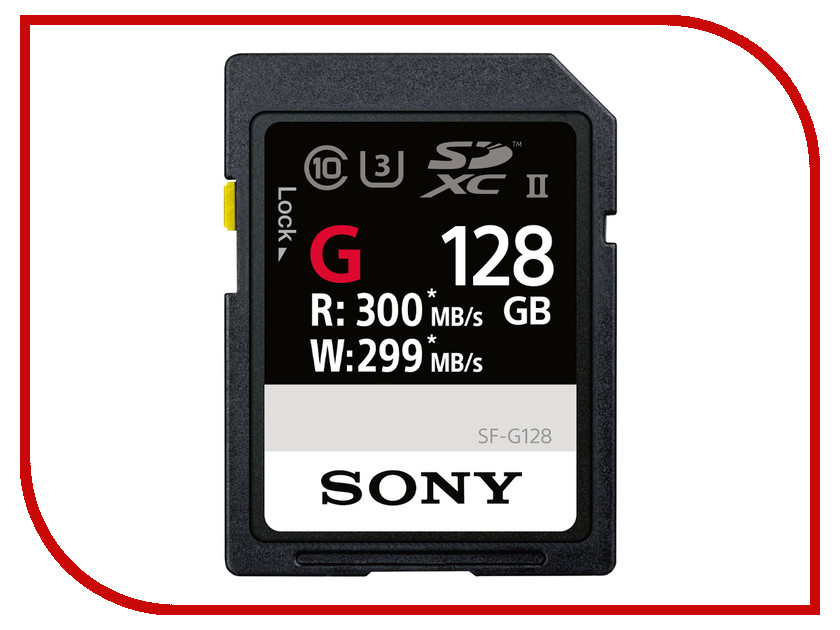 фото Карта памяти 128Gb - Sony Secure Digital XC UHS-II Class 10 SF-G128