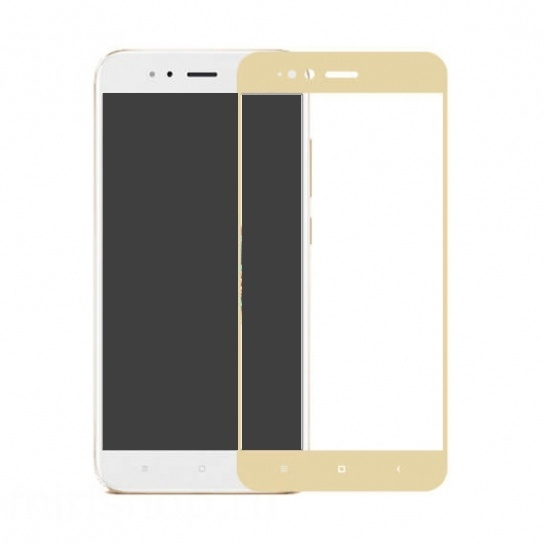 фото Аксессуар Защитное стекло Neypo для Xiaomi Mi A1 / Mi 5X Full Screen Glass Gold Frame NFG3330