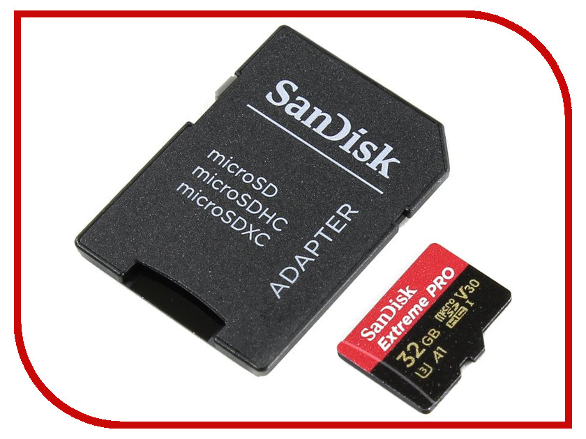 фото Карта памяти 32Gb - SanDisk Extreme Pro - Micro Secure Digital Class 10 SDSQXCG-032G-GN6MA