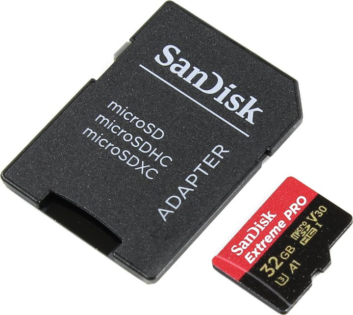 Карта памяти 32Gb - SanDisk Extreme Pro - Micro Secure Digital Class 10 SDSQXCG-032G-GN6MA sandisk extreme pro sdsqxcg 032g gn6ma microsdhc 32gb