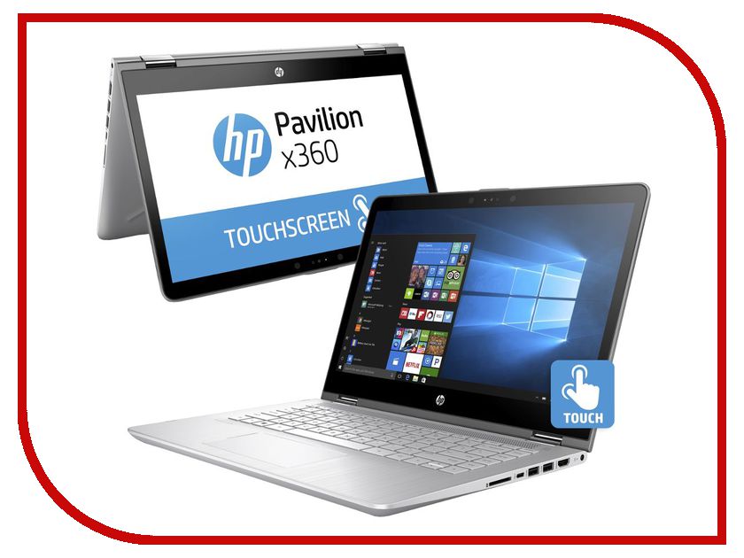 фото Ноутбук HP Pavilion x360 14-ba105ur 2PQ12EA (Intel Core i7-8550U 1.8 GHz/8192Mb/1000Gb + 128Gb SSD/No ODD/nVidia GeForce 940MX 4096Mb/Wi-Fi/Bluetooth/Cam/14.0/1920x1080/Touchscreen/Windows 10 64-bit)