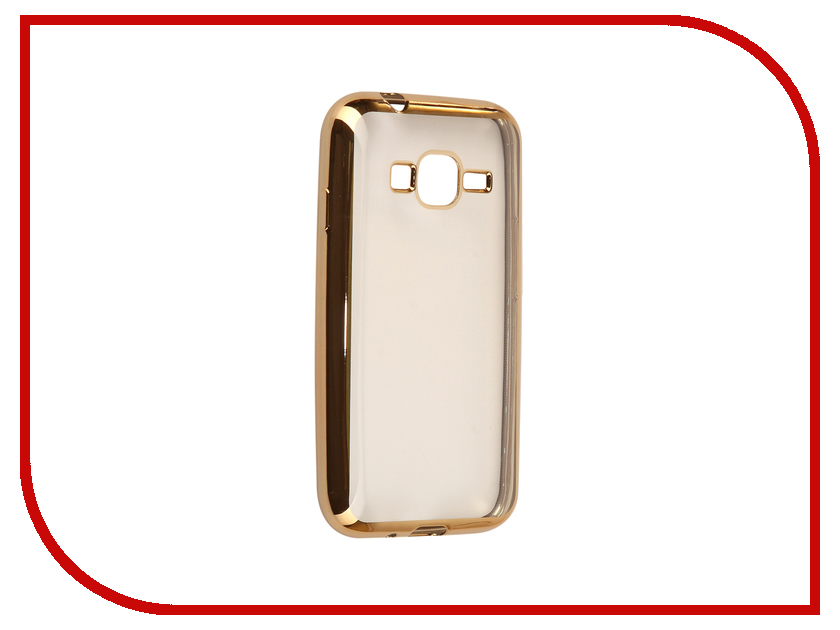 фото Аксессуар Чехол Samsung Galaxy J1 mini 2016 J105F Svekla Flash Silicone Gold Frame SVF-SGJ105F-GOLD