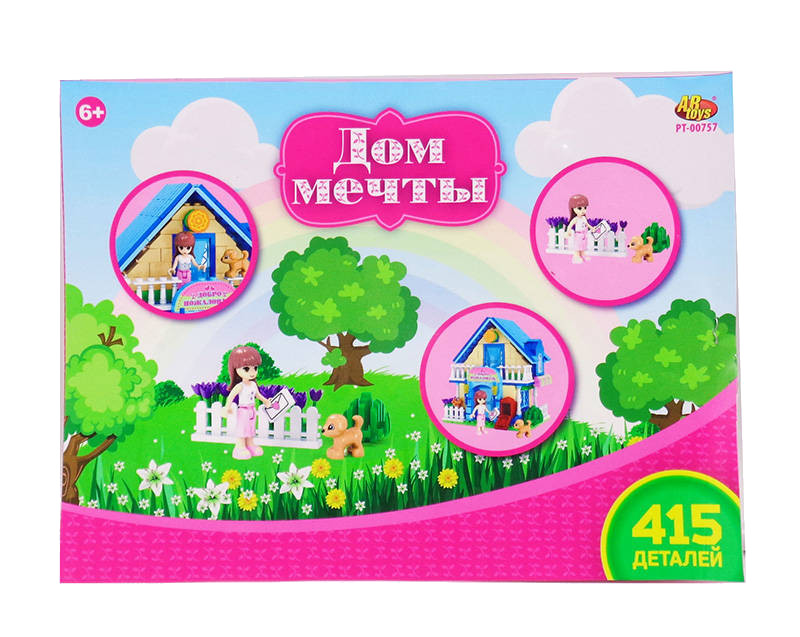 

Конструктор ABtoys KidBlock Дом мечты 415 дет. PT-00757, Дом мечты