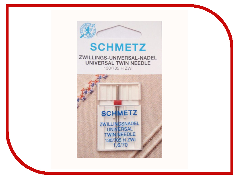 

Двойная игла Schmetz №70 1/6 130/705H ZWI 1шт