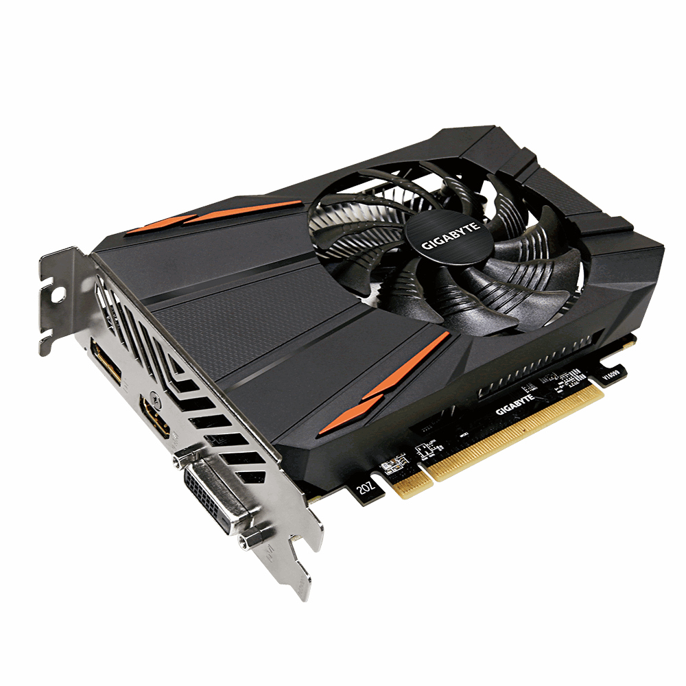 фото Видеокарта GigaByte Radeon RX 560 OC 4G 1189Mhz PCI-E 3.0 4096Mb 7000Mhz 128 bit DVI HDMI GV-RX560OC-4GD