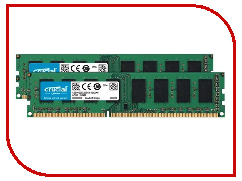 

Модуль памяти Crucial DDR3 EUDIMM 1866MHz PC3-14900 ECC CL13 - 8Gb KIT (2x4Gb) CT2KIT51272BA186DJ