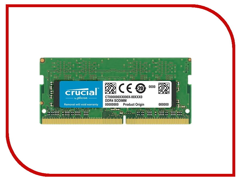 

Модуль памяти Crucial DDR4 SO-DIMM 2666MHz PC4-21300 CL19 - 8Gb CT8G4SFS8266