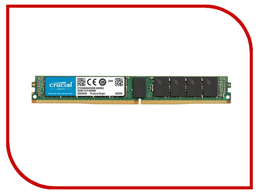 

Модуль памяти Crucial DDR4 RDIMM 2666MHz PC4-21300 ECC CL19 - 16Gb CT16G4VFS4266