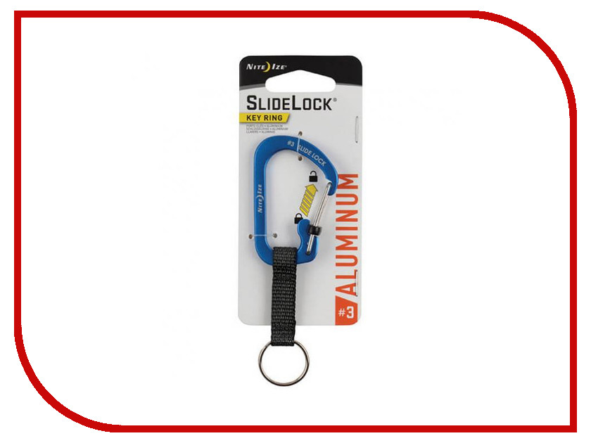 

Nite Ize SlideLock Key Ring CSLAW3-03-R6 Blue