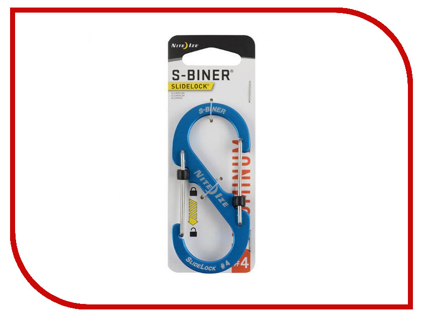 

Nite Ize S-Biner SlideLock LSBA4-03-R6 Blue, LSBA4-03-R6