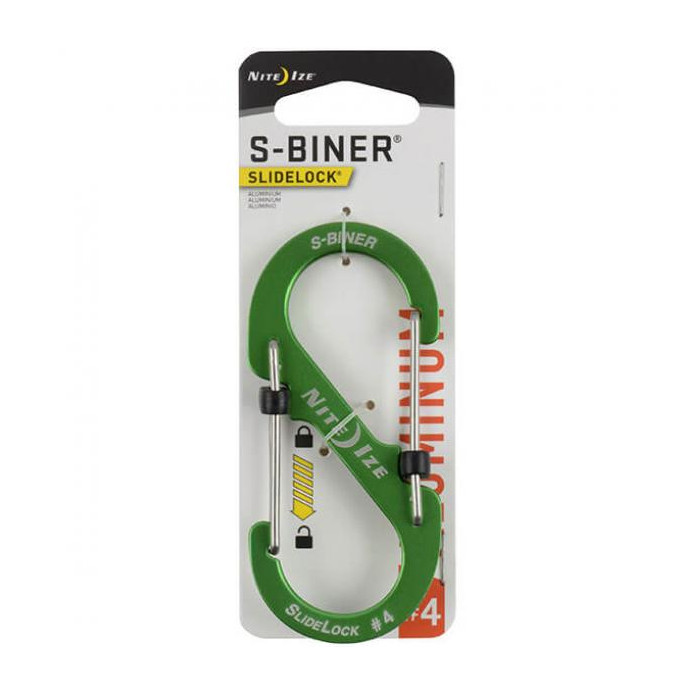 

Nite Ize S-Biner SlideLock LSBA4-17-R6 Lime, LSBA4-17-R6