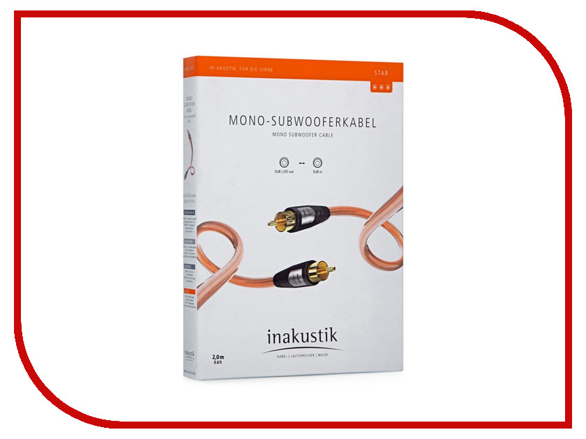 

Аксессуар Inakustik Star Audio Cable Mono-Sub 5m 00308251