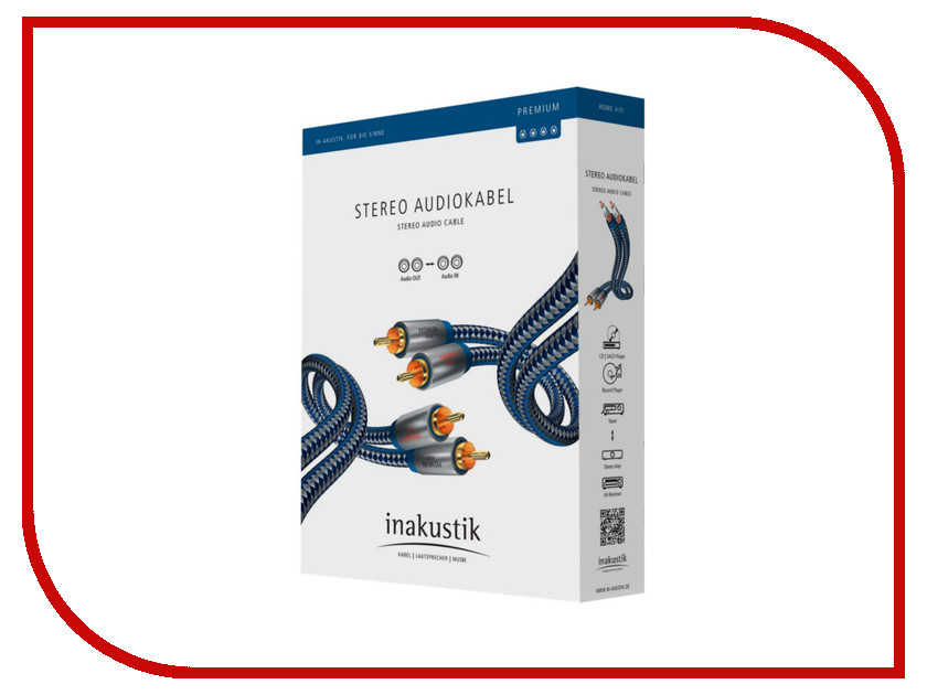 

Аксессуар Inakustik Premium Audio Cable RCA 5m 0040405
