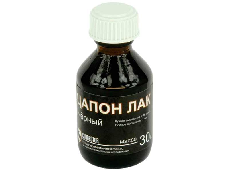 фото Лак solins цапон 30ml black