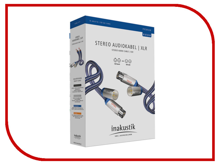 

Кабель межблочный Inakustik Premium Audio Cable XLR 0.75m 00405007