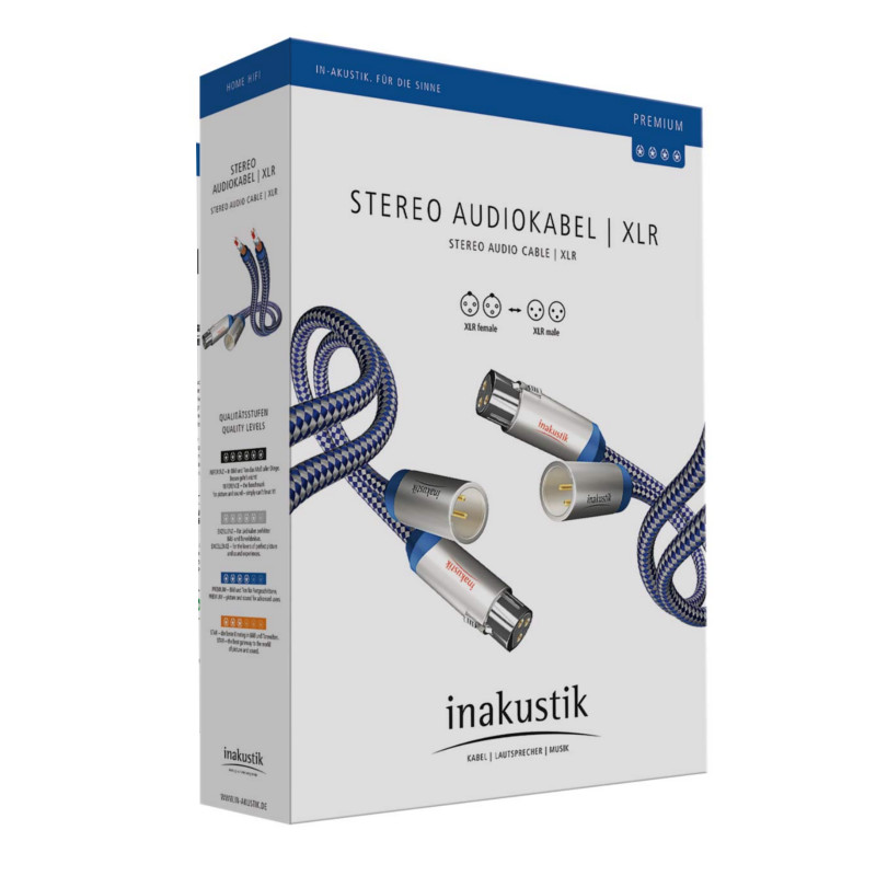 фото Кабель межблочный inakustik premium audio cable xlr 0.75m 00405007