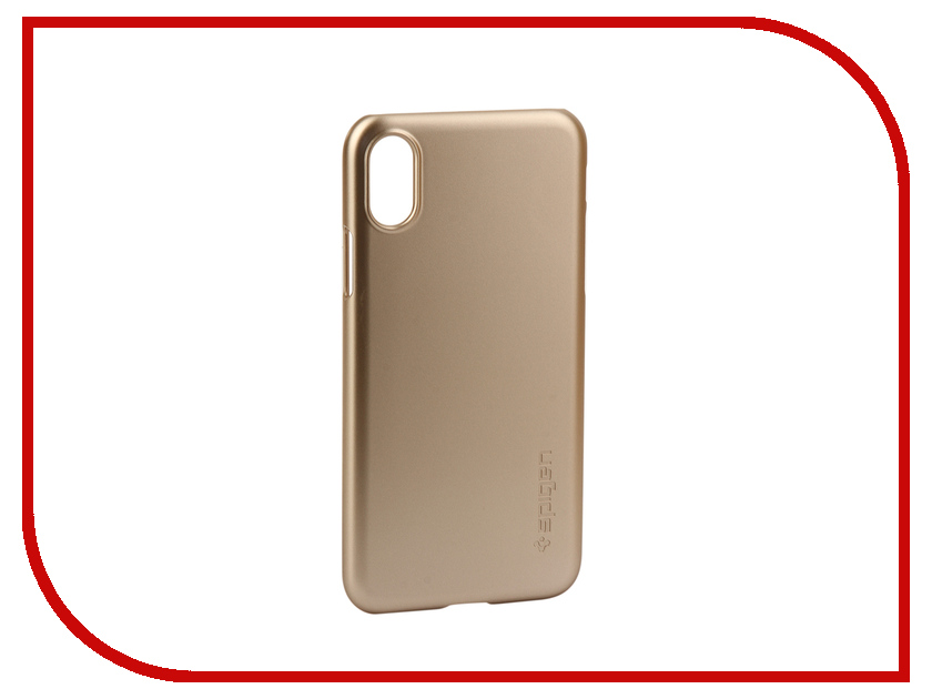 

Аксессуар Клип-кейс Spigen Thin Fit для APPLE iPhone X Champagne 057CS22111