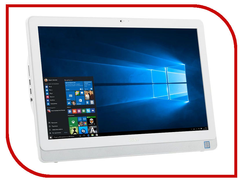 фото Моноблок Dell Inspiron 22 3264 White 3264-7973 (Intel Core i3-7100U 2.4 GHz/4096Mb/1000Gb/DVD-RW/Intel HD Graphics/Wi-Fi/Cam/21.5/1920x1080/Windows 10 64-bit)