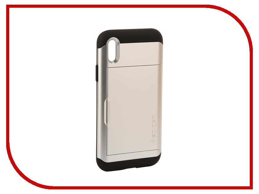 фото Аксессуар Чехол Spigen Slim Armor CS для APPLE iPhone X Silver 057CS22158