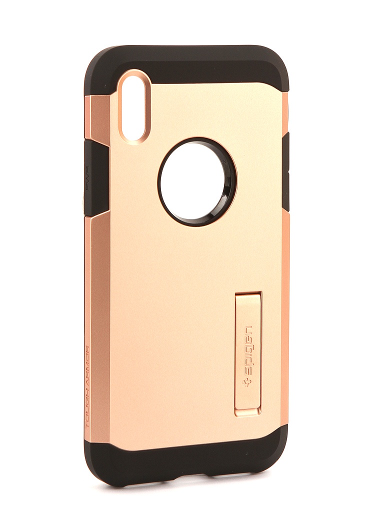 

Аксессуар Чехол Spigen для APPLE iPhone X Tough Armo Gold 057CS22162, для APPLE iPhone X