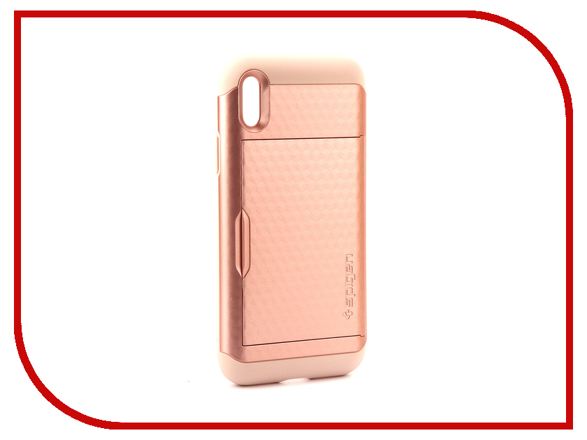 фото Аксессуар Чехол Spigen Crystal Wallet для APPLE iPhone X Pink-Gold 057CS22152