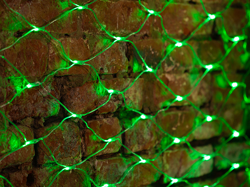 Гирлянда Neon-Night Сеть 2x1.5m 288 LED Green 215-044 гирлянда neon night айсикл 4 8x0 6m 176 led green 255 164