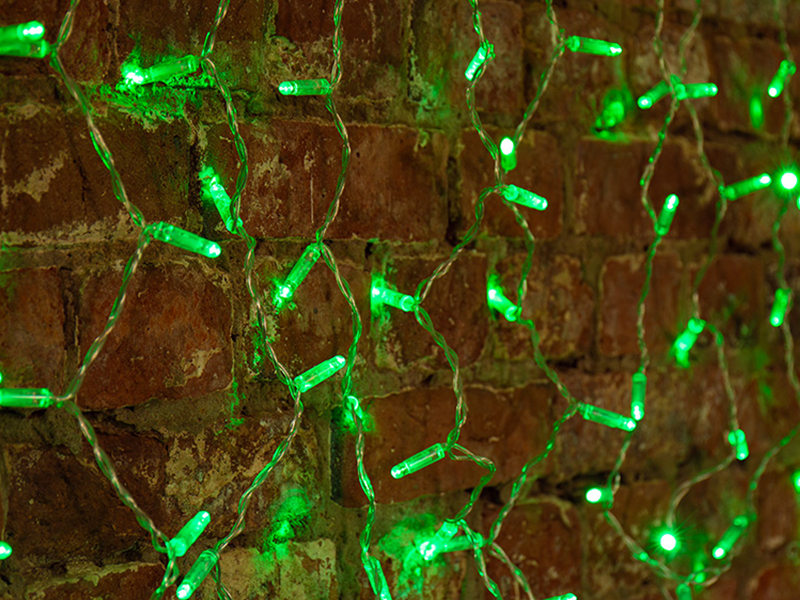 Гирлянда Neon-Night Светодиодный Дождь 2x0.8m 160 LED Green 235-104 уличная гирлянда neon night