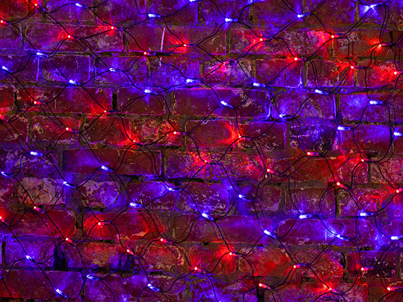 Гирлянда Neon-Night Сеть 432 LED 2.5x2.5m Red-Blue 215-033 гирлянда neon night сеть 2x1 5m 288 led green 215 044