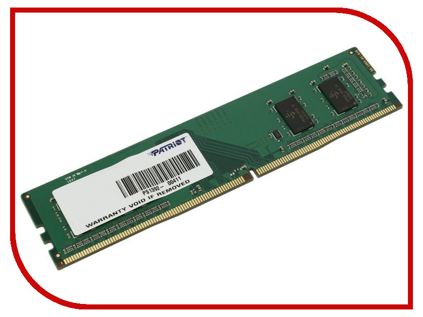 

Модуль памяти Patriot Memory DDR4 DIMM 2133MHz PC4-17000 CL15 - 8Gb PSD48G213382